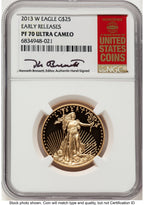 2013-W Proof Gold Eagle 1/2 oz ER Kenneth Bressett Red Book NGC PF70
