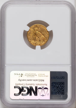 1926 $2.50 Brown Label Indian Quarter Eagle NGC MS65