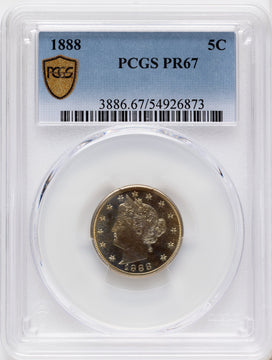 1888 5C Proof Liberty Nickel PCGS PR67