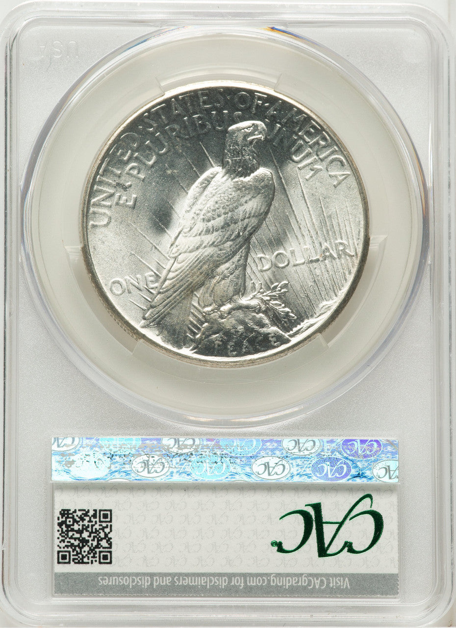 1927 Peace Dollar CACG MS64
