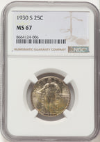 1930-S 25C Standing Liberty Quarter NGC MS67