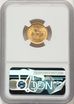 1901 $2.50 Liberty Quarter Eagle NGC MS66+