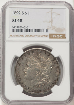 1892-S Morgan Dollar NGC XF40