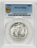 1916 50C Walking Liberty Half Dollar PCGS MS66