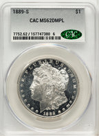 1889-S DM Morgan Dollar CACG MS62