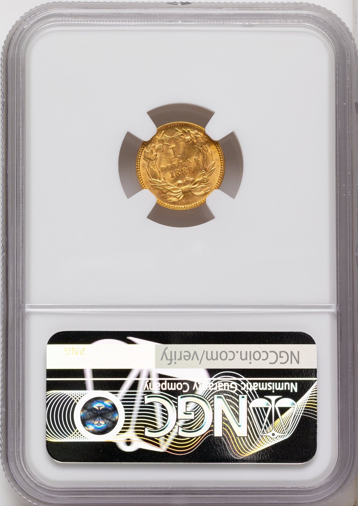 1889 G$1 Gold Dollar NGC MS65