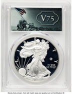 2020-W Proof Silver Eagle V75 Privy 1 oz V75 Label PCGS PR70