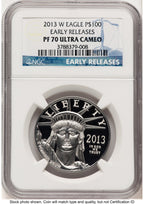 2013-W Proof Platinum Eagle 1 oz ER Blue NGC PF70