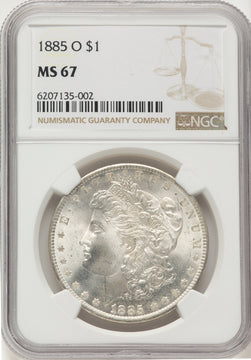 1885-O Morgan Dollar NGC MS67