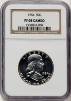 1954 50C CA Proof Franklin Half Dollar NGC PR68