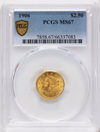 1906 $2.50 Liberty Quarter Eagle PCGS MS67