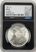 1881 Morgan Dollar NGC MS65