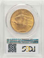 1908 $20 MOTTO Saint-Gaudens Double Eagle PCGS MS62