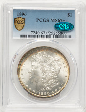 1896 CAC Morgan Dollar PCGS MS67+
