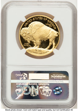 2015-W Proof Gold Buffalo 1 oz 1.00 oz FDI Statue of Liberty Label NGC PF70