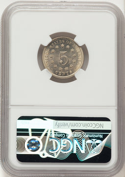 1868 5C Shield Nickel NGC MS66
