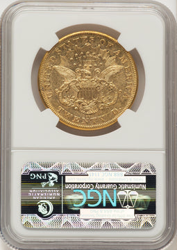 1876-CC $20 Liberty Double Eagle NGC AU53