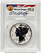 2019-W Palladium Eagle 1 oz REV FDI Reagan Legacy Series Michael Reagan PCGS PR70