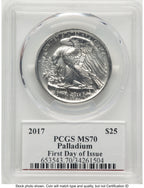 2017 Palladium Eagle 1 oz FDI PCGS MS70 Ed Moy