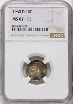 1960-D 10C FB Roosevelt Dime NGC MS67+