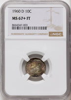 1960-D 10C FB Roosevelt Dime NGC MS67+