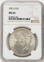 1921-S Morgan Dollar NGC MS65