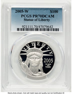 2005-W Proof Platinum Eagle 1 oz Blue Gradient PCGS PR70