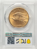 1911-D $20 Blue Gradient Saint-Gaudens Double Eagle PCGS MS65