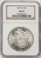 1881-CC Morgan Dollar NGC MS65