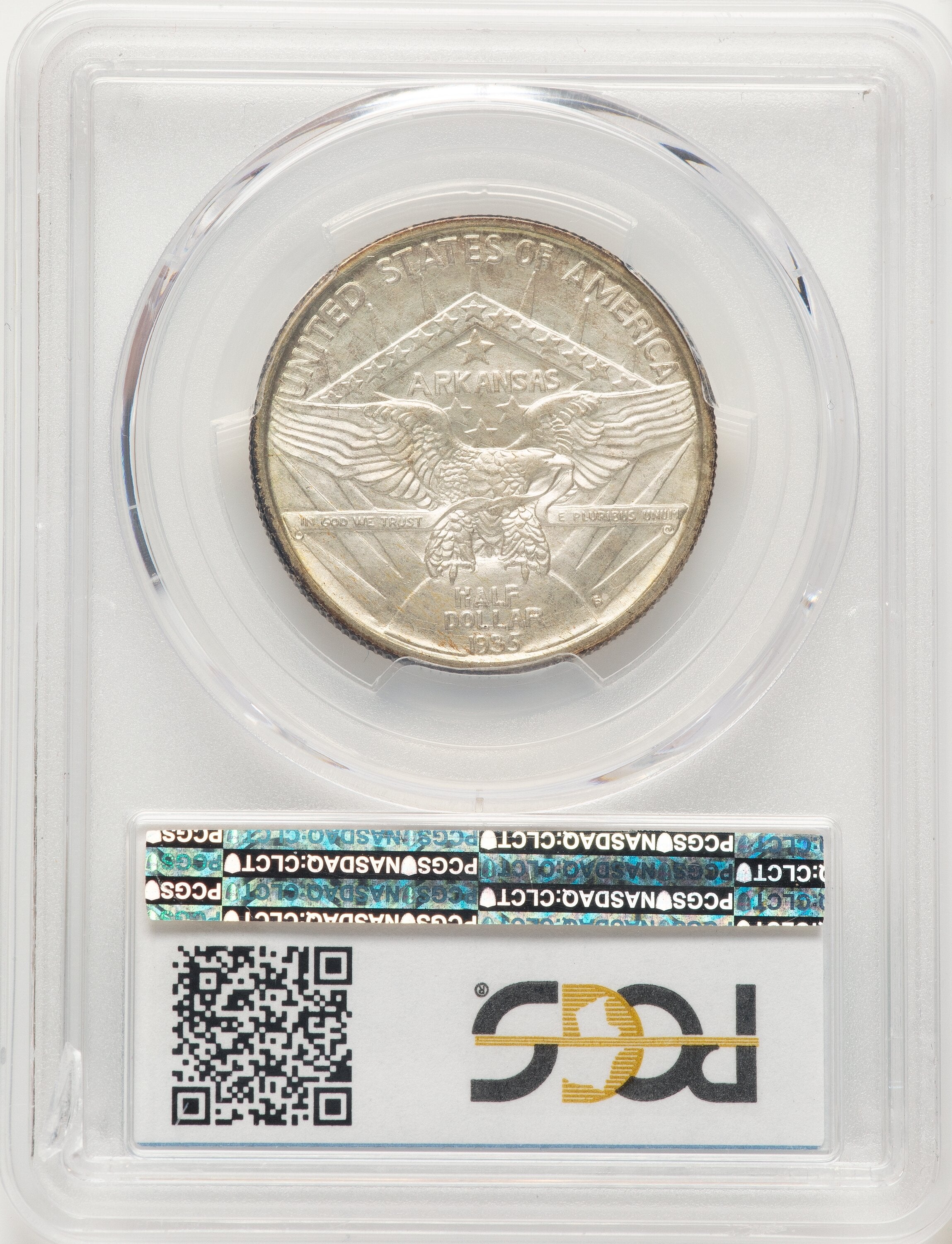 1935-S 50C Arkansas CAC Commemorative Silver PCGS MS67+