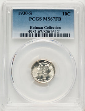 1930-S 10C FB Mercury Dime PCGS MS67