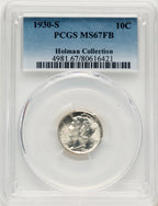 1930-S 10C FB Mercury Dime PCGS MS67
