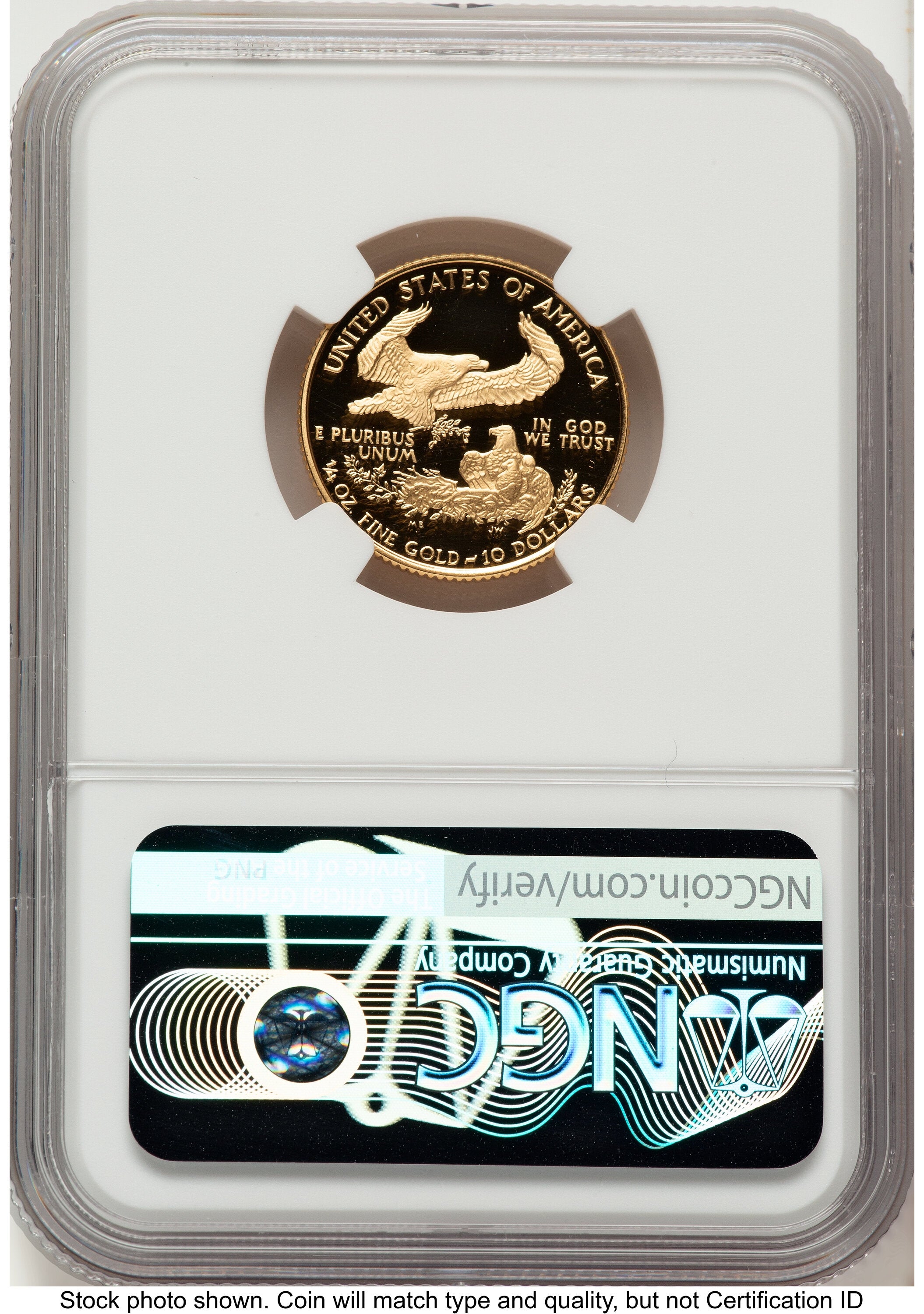 1994-W Proof Gold Eagle 1/4 oz Red Book NGC PF70