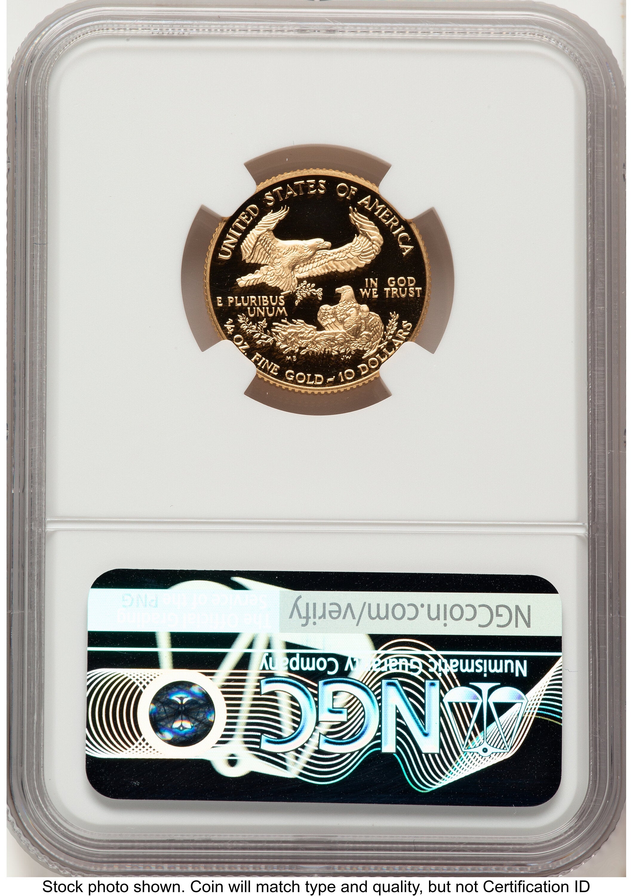 1998-W Proof Gold Eagle 1/4 oz Red Book NGC PF70