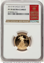 2013-W Proof Gold Eagle 1/4 oz Red Book NGC PF70