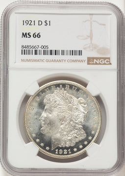 1921-D Morgan Dollar NGC MS66