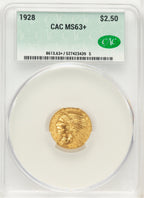 1928 $2.50 CACG Plus Indian Quarter Eagle CACG MS63+