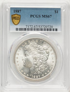 1887 Morgan Dollar PCGS MS67