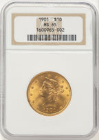 1901 $10 Liberty Eagle NGC MS65
