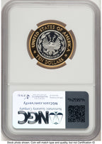 2000-W $10 Library of Congress Bi-Metallic Gold 0.2509 oz and Platinum 0.2509 oz Don Everhart Modern Issues NGC MS70