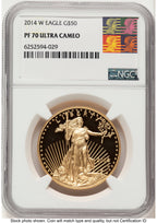 2014-W Proof Gold Eagle 1 oz Reagan Bust Art NGC PF70