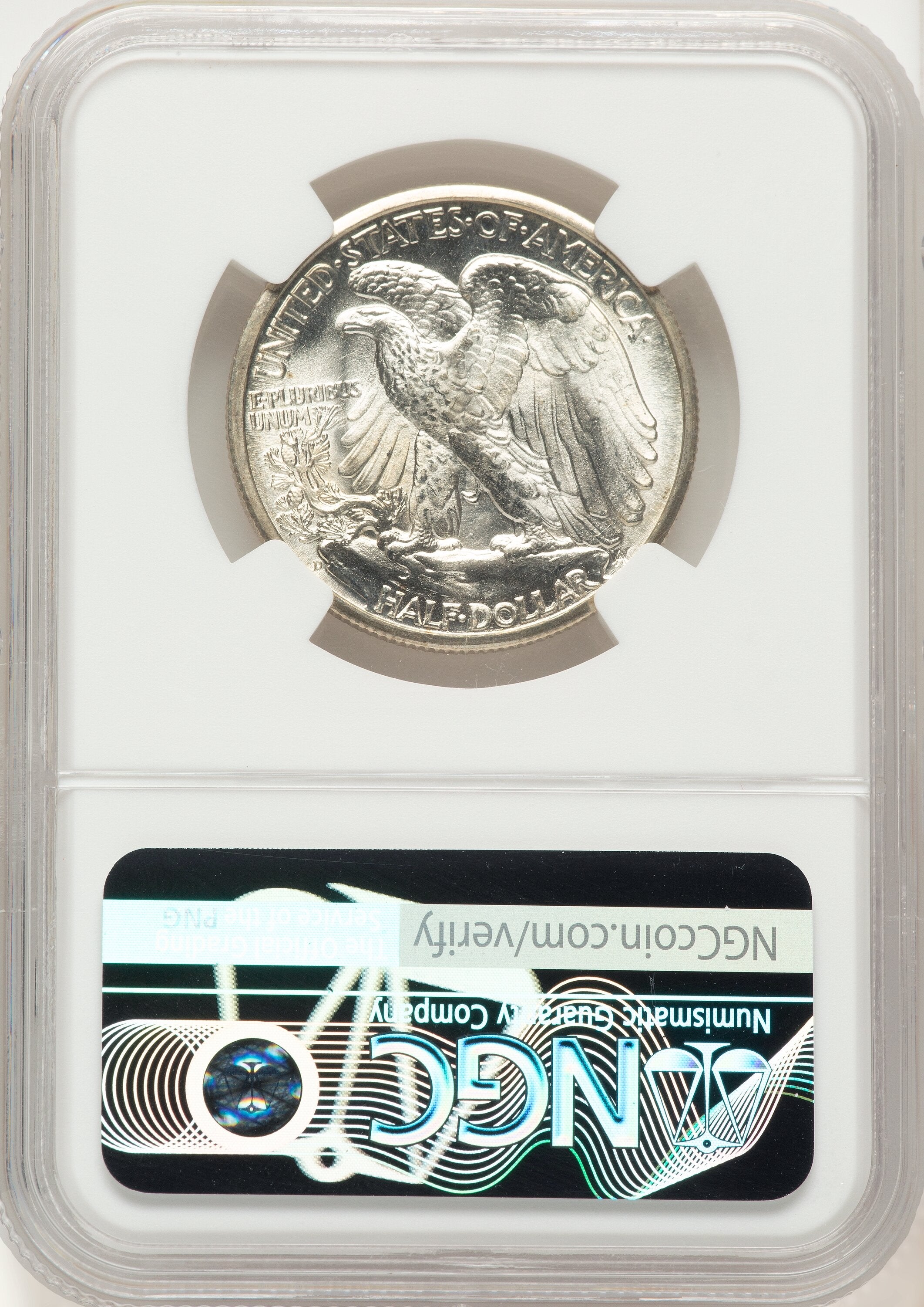 1945-D 50C Walking Liberty Half Dollar NGC MS67+