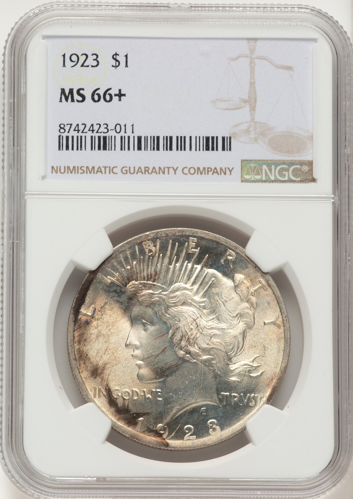 1923 Peace Dollar NGC MS66+