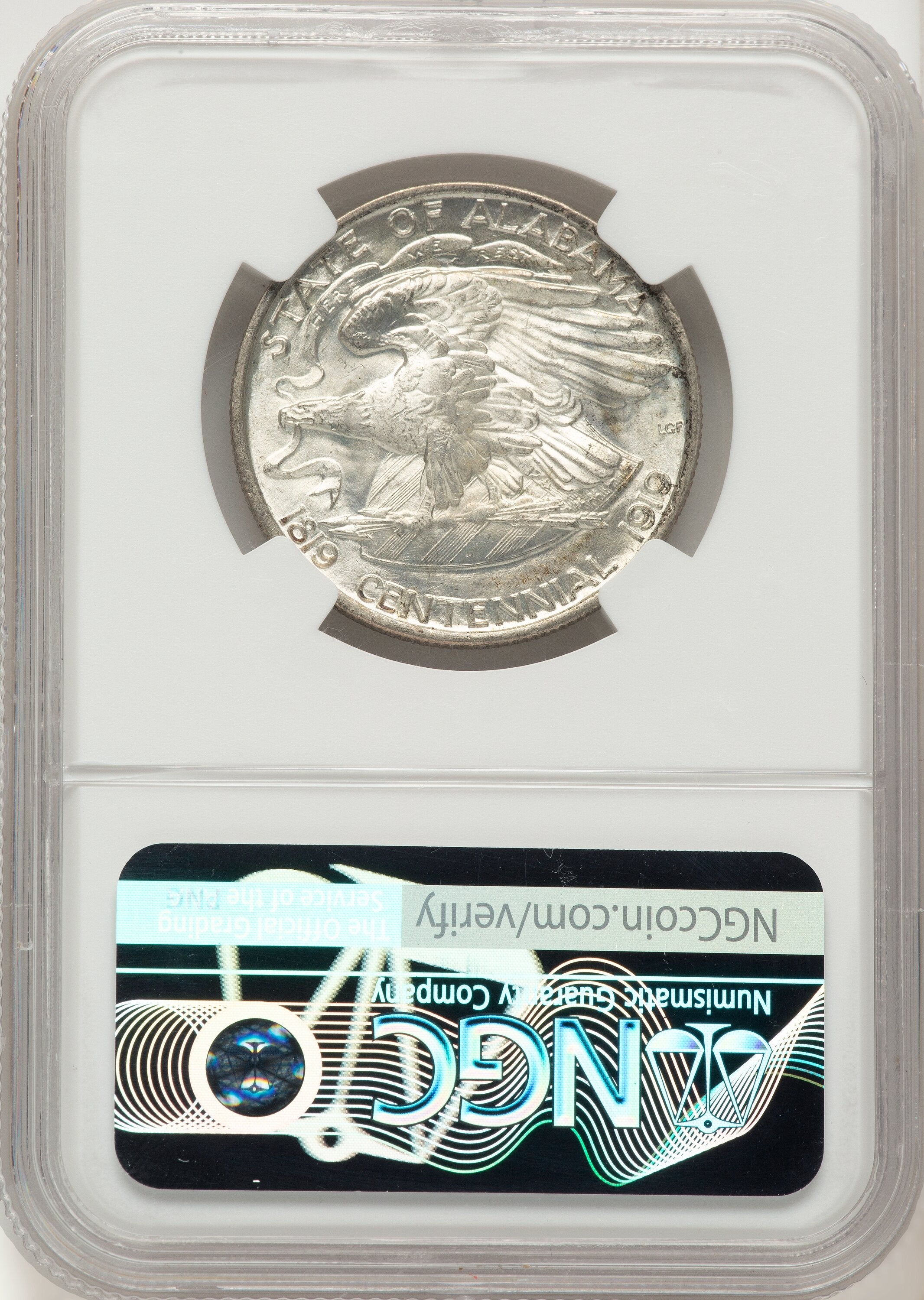 1921 50C Alabama CAC Commemorative Silver NGC MS66+