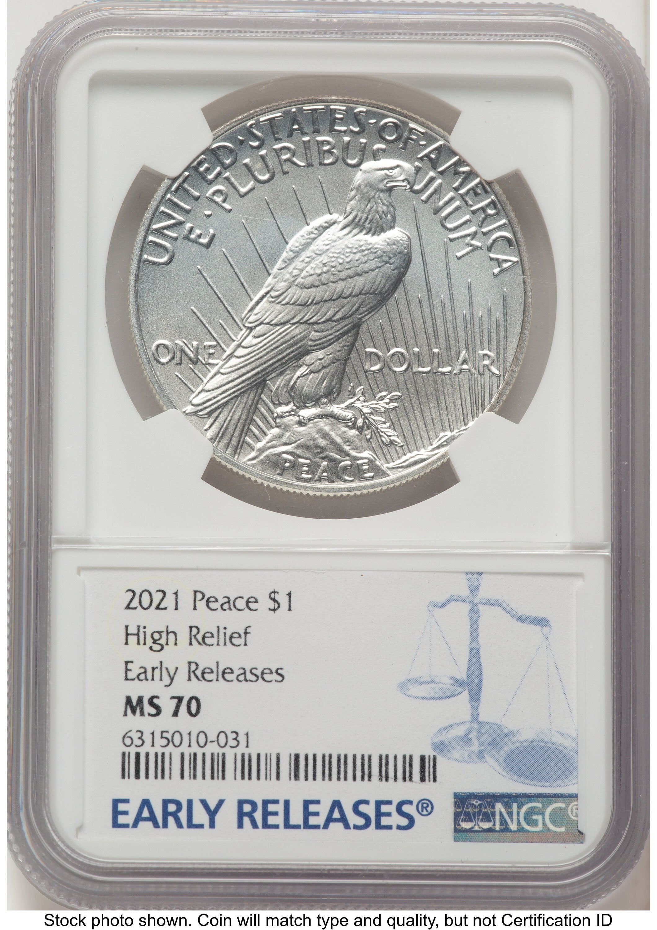 2021 6 Coin Morgan & Peace Dollar Set ER Mike Castle/Miles Standish NGC MS70