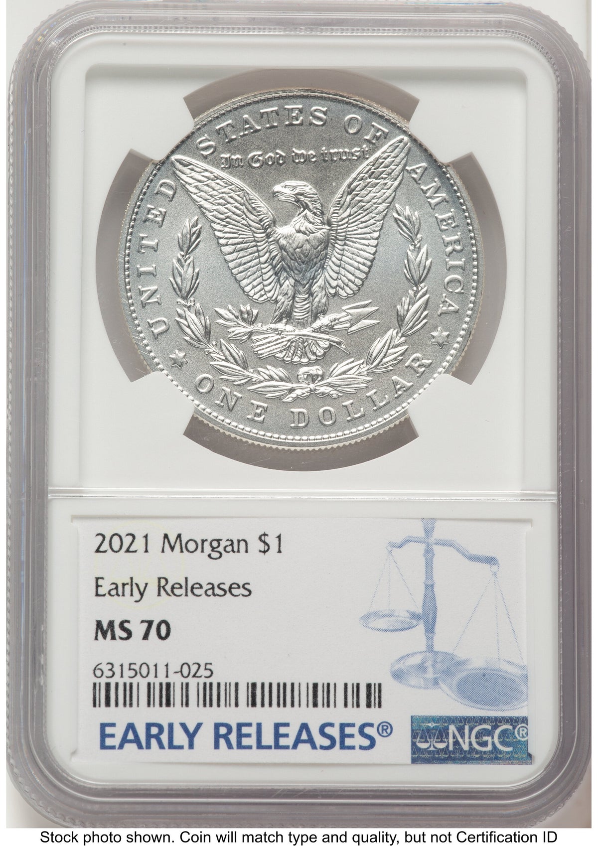 2021 6 Coin Morgan & Peace Dollar Set ER Mike Castle/Miles Standish NGC MS70