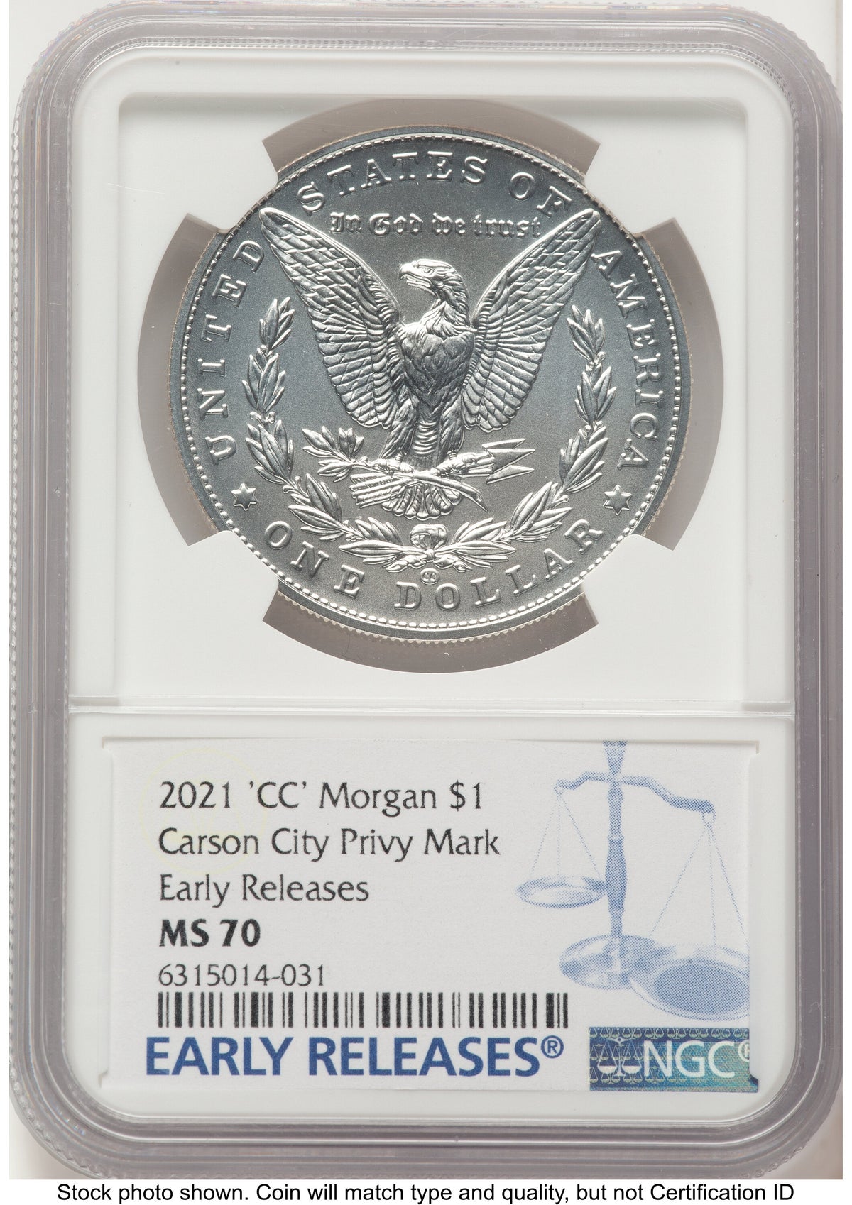 2021 6 Coin Morgan & Peace Dollar Set ER Mike Castle/Miles Standish NGC MS70