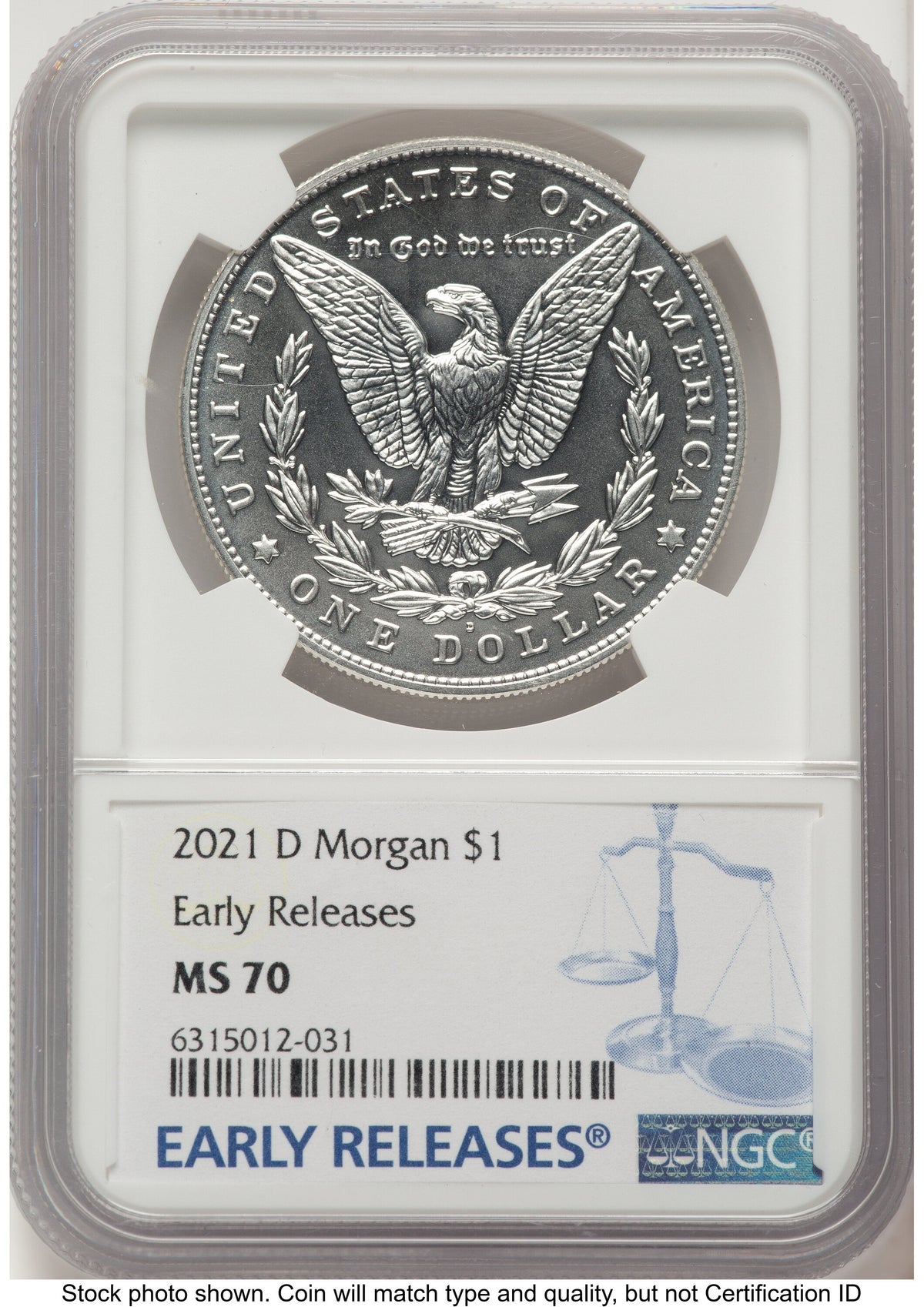 2021 6 Coin Morgan & Peace Dollar Set ER Mike Castle/Miles Standish NGC MS70