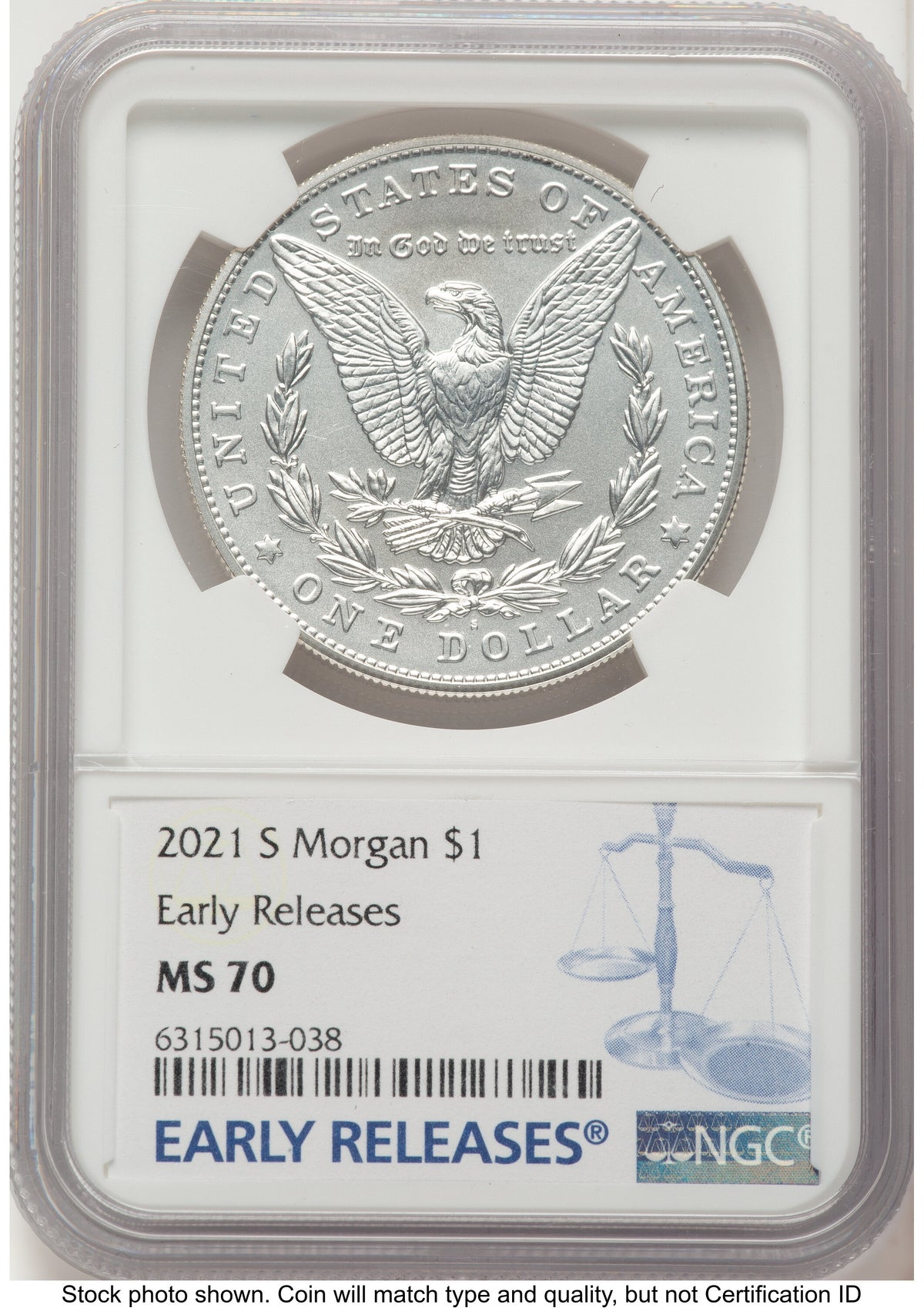 2021 6 Coin Morgan & Peace Dollar Set ER Mike Castle/Miles Standish NGC MS70