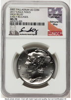 2017 Palladium Eagle 1 oz ER Flag NGC MS70 Ed Moy